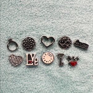 Floating Locket Charms - Love and Wedding Theme